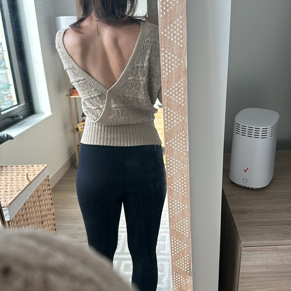 Open back sweater